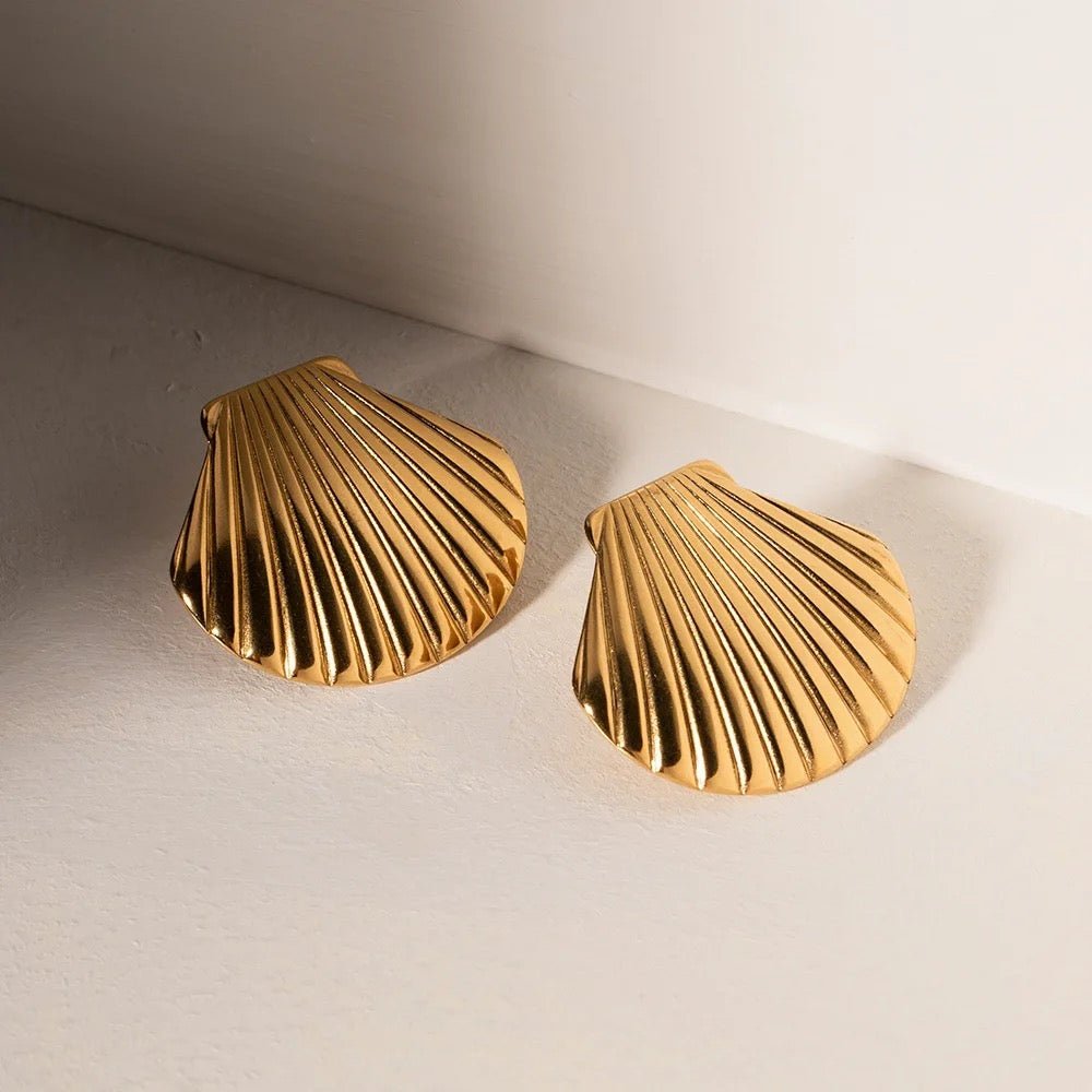 Shell Statement Stud Earrings - Anuka StudioEarrings