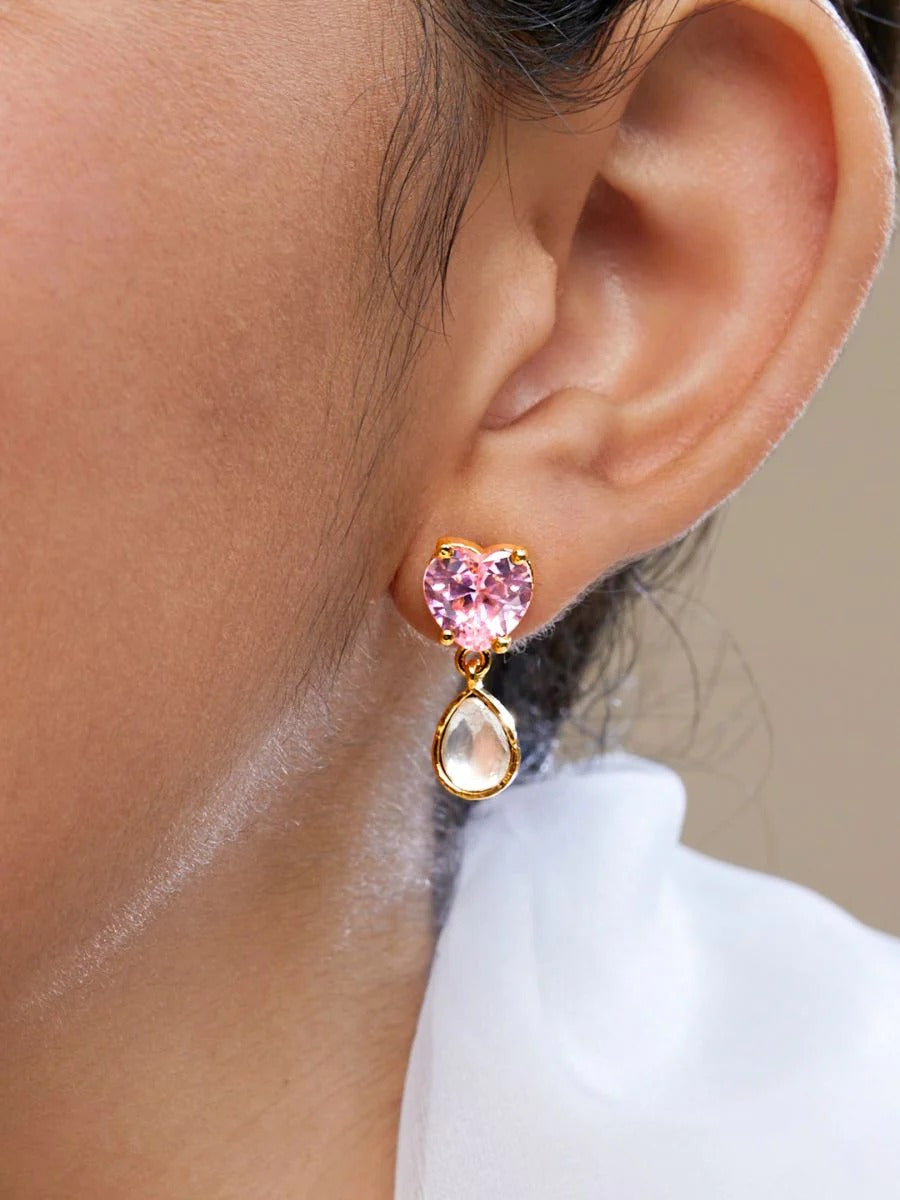 Heart Drop Earrings