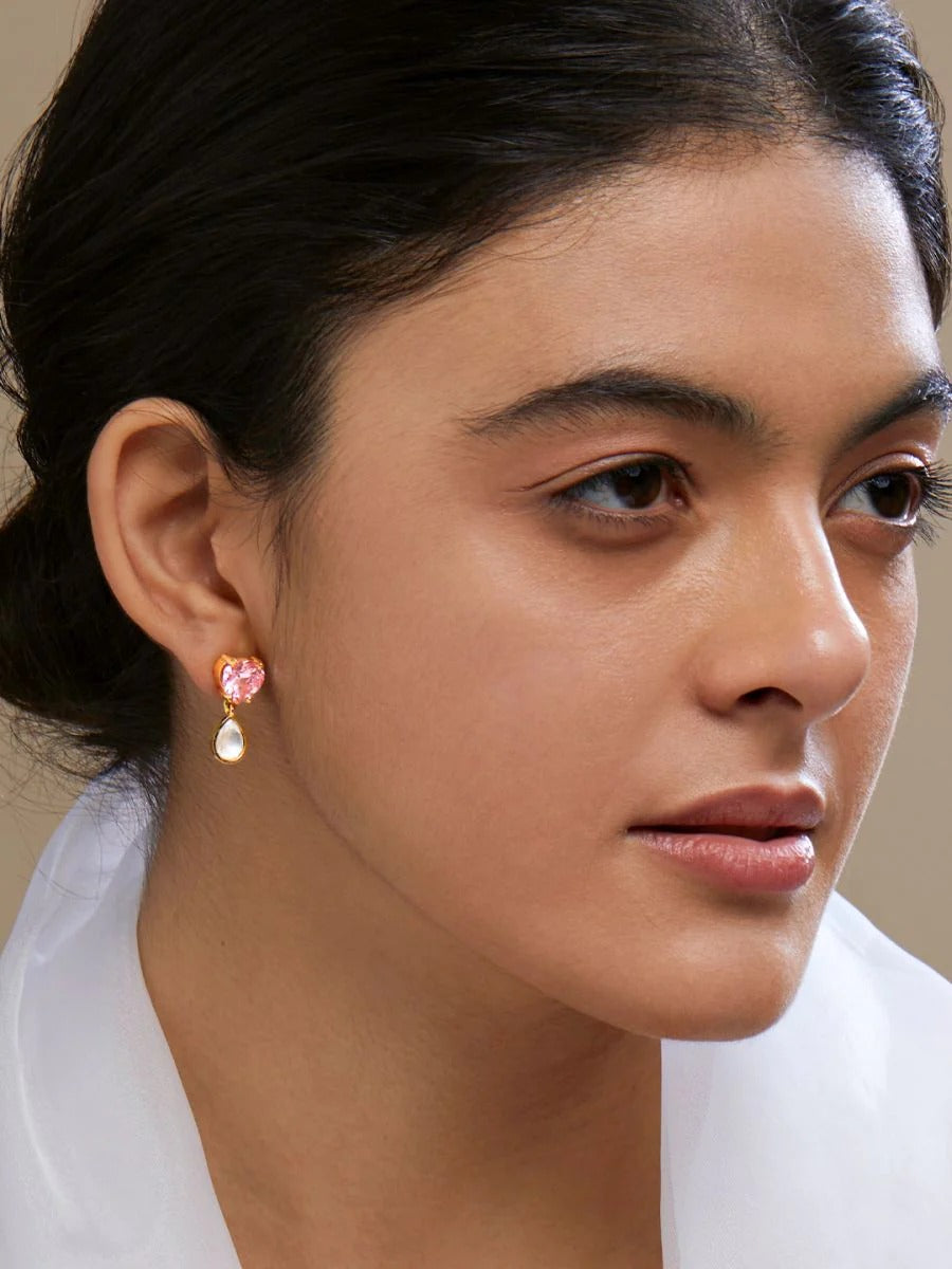 Heart Drop Earrings