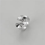 Swirly Silver Statement Ring