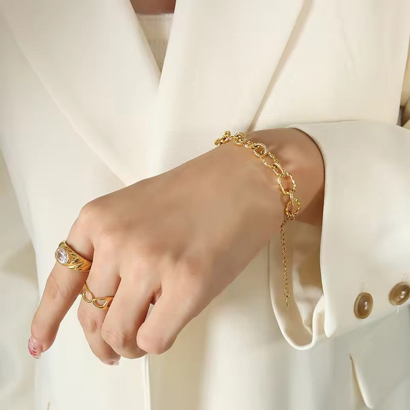Interlink Gold Chain Bracelet
