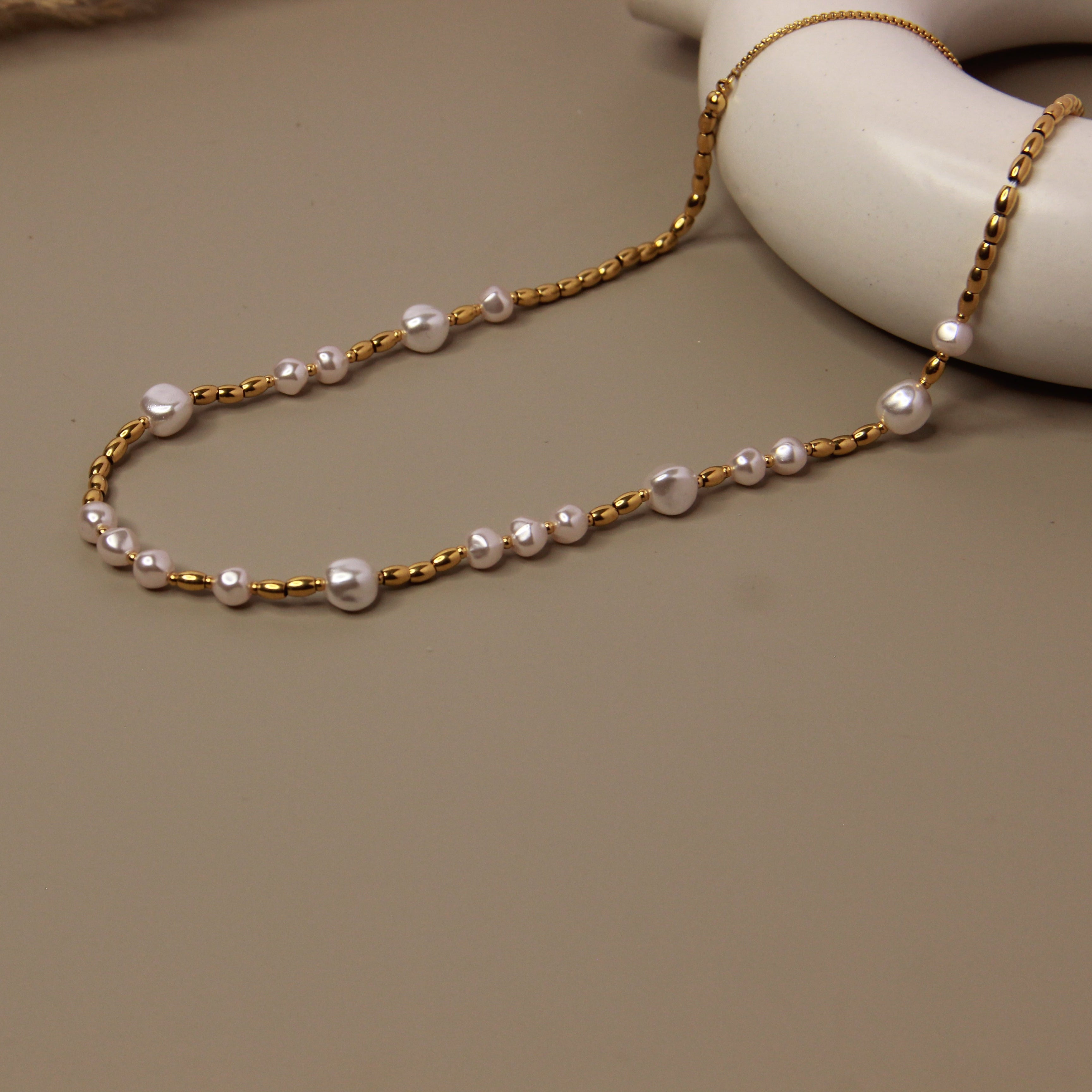 Aurora Pearl Bead Necklace