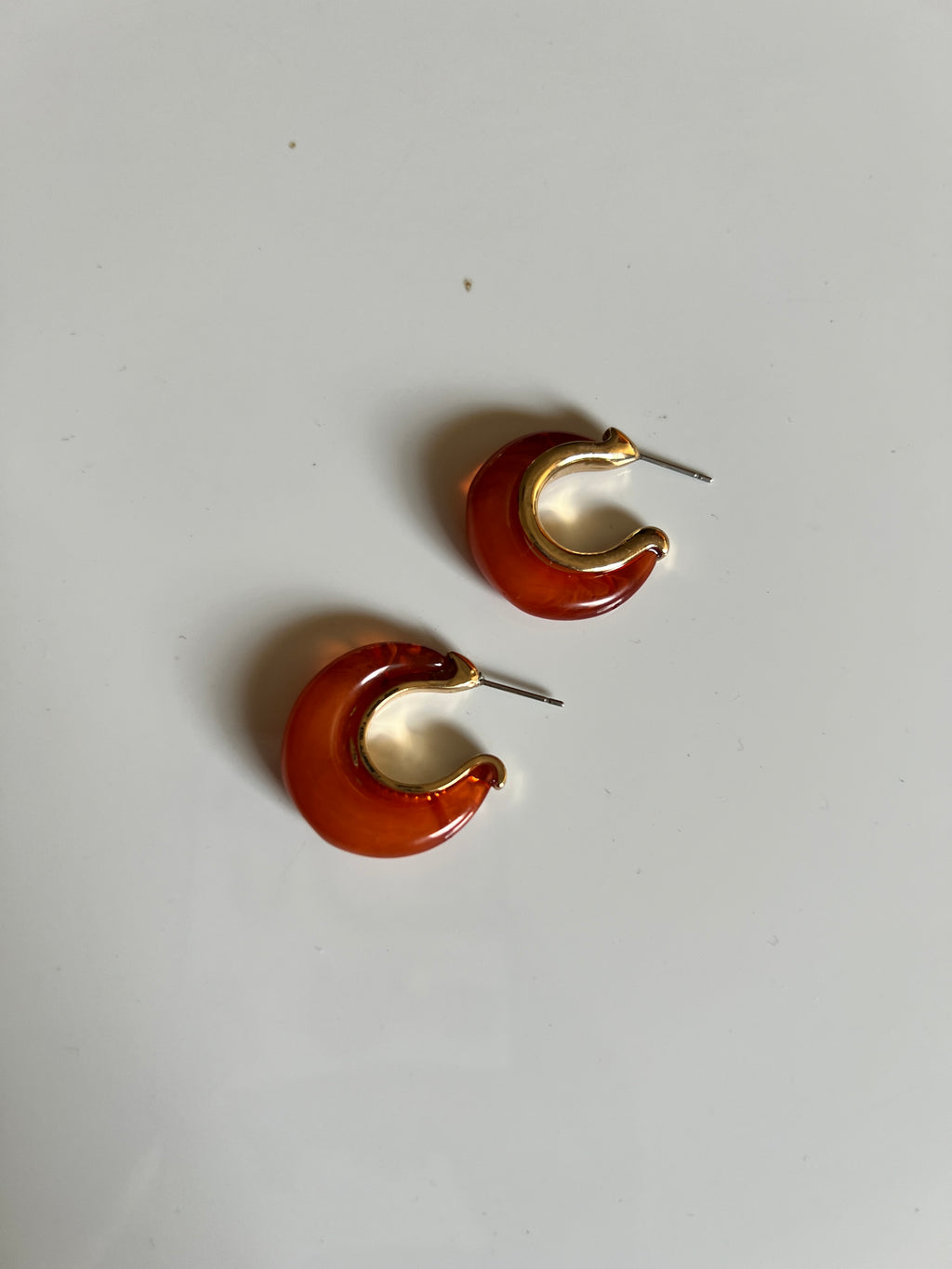 Orange Resin Hoops