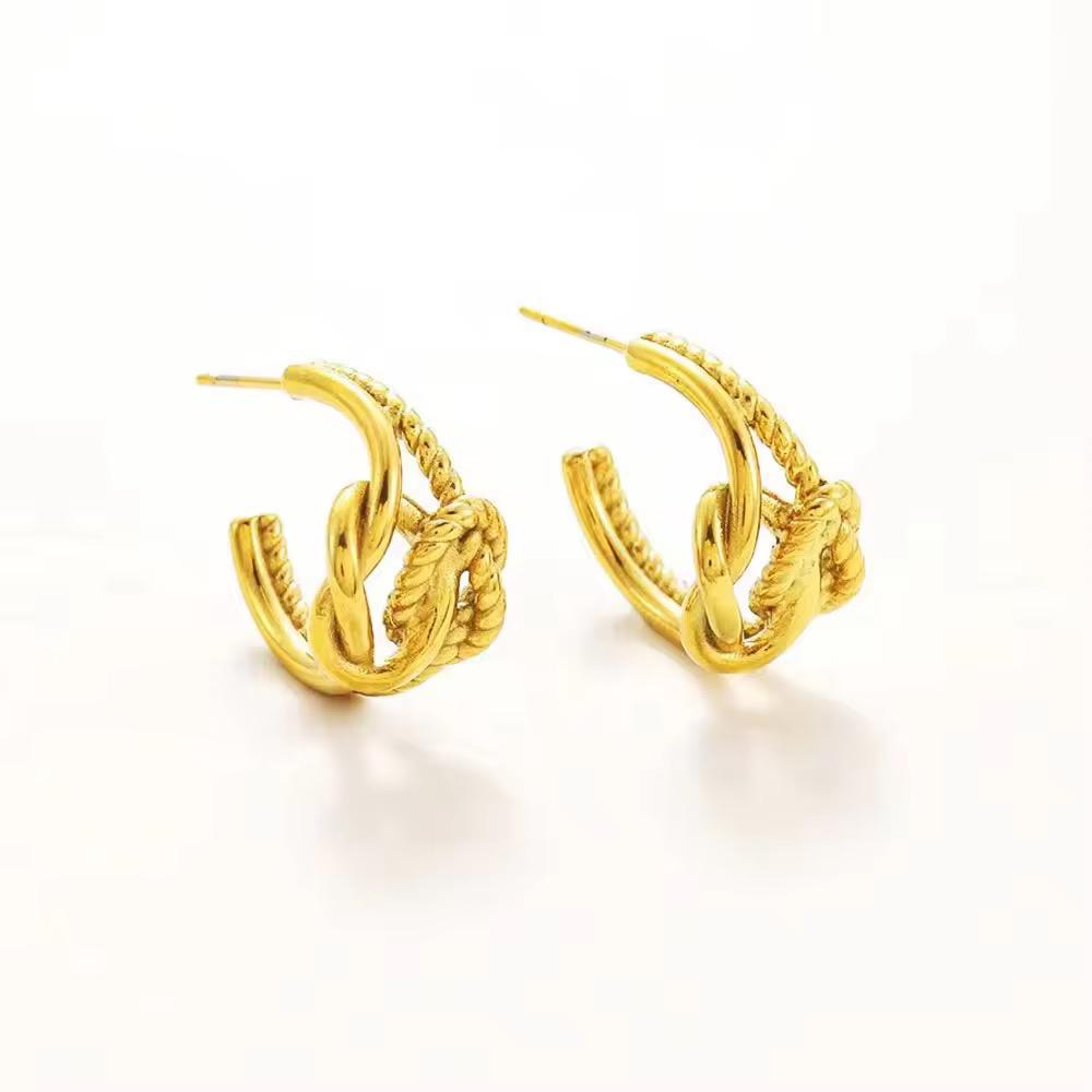 Aurea Knot Hoops