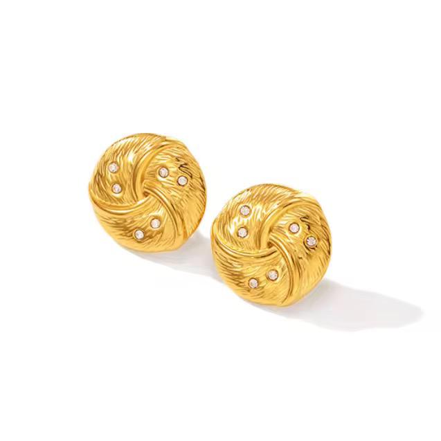 Nova Textured Button Studs