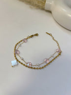 Crystal Clover Bracelet (Pink) - Anuka StudioBracelets