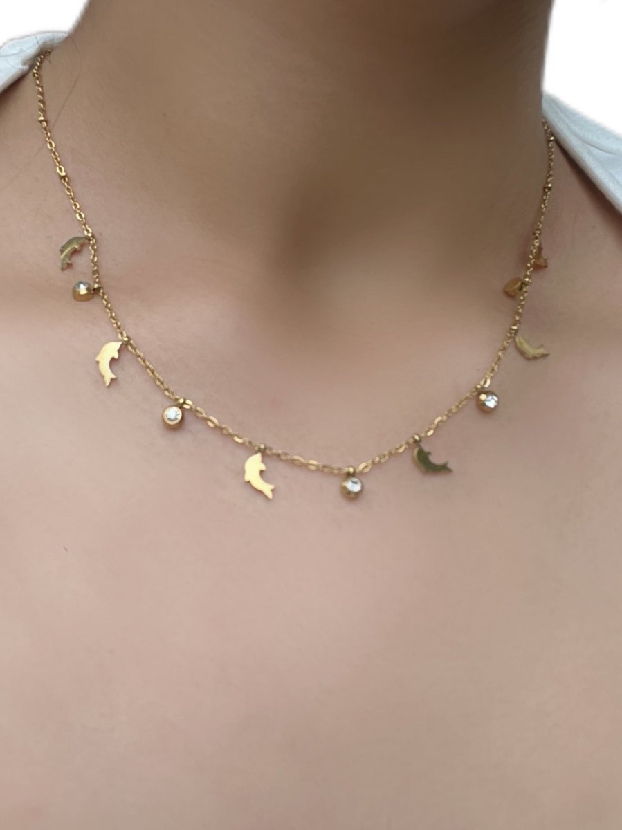 Dolphin Charm Necklace - Anuka StudioNecklace