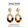 Tortoise shell drop earrings