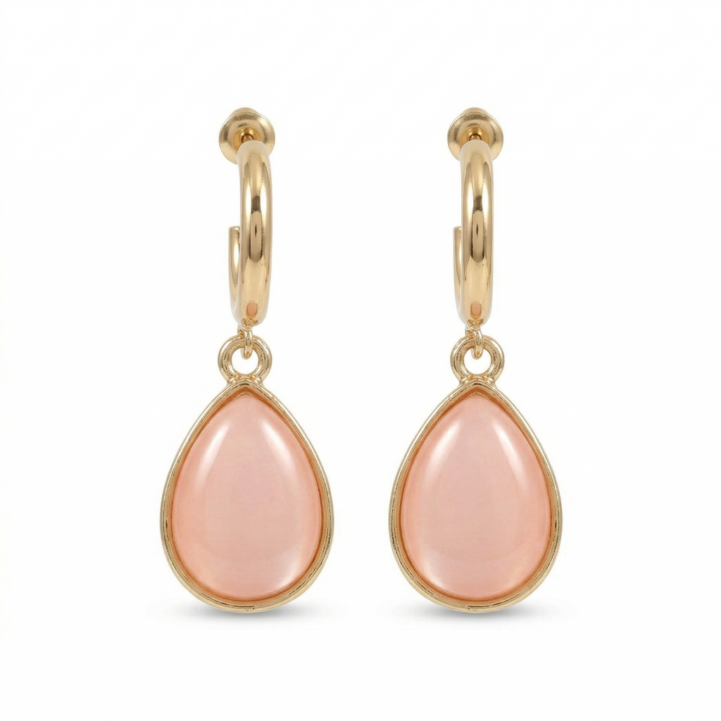 Monalisa Peach Teardrop Earrings