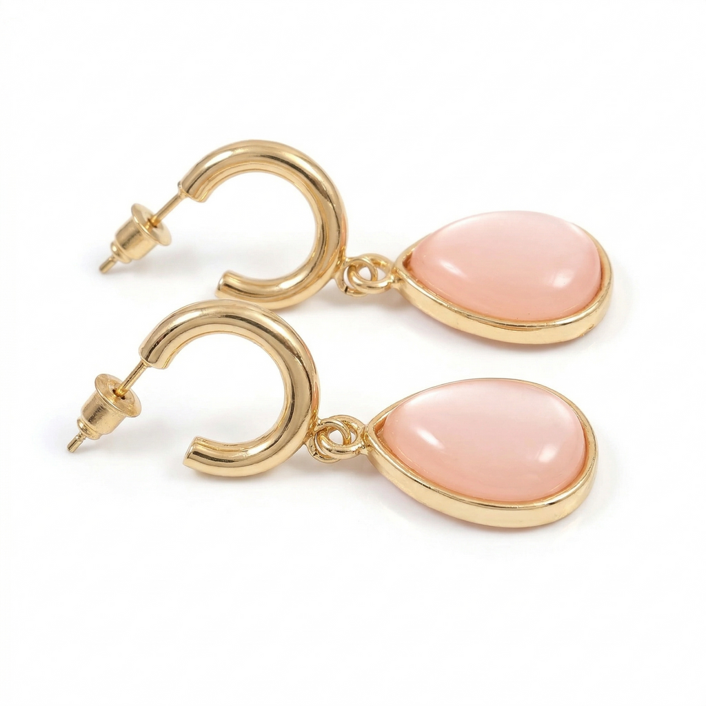 Monalisa Peach Teardrop Earrings
