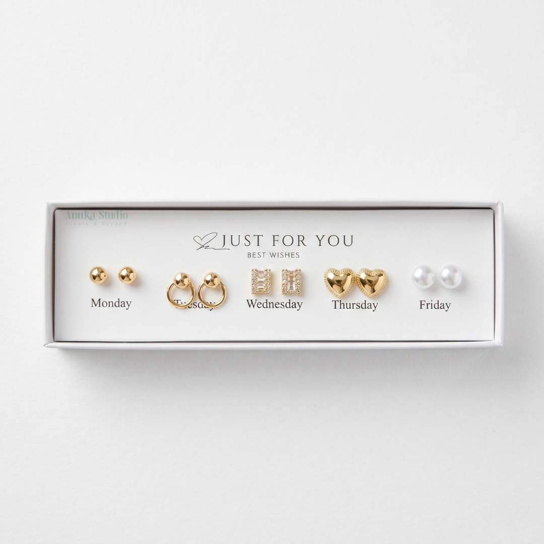 5 Pairs Anti Tarnish Earrings Combo 7