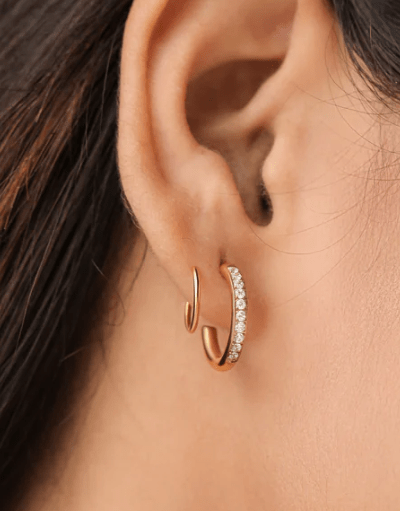 Faux Double Hoop Earrings - Anuka StudioEarrings