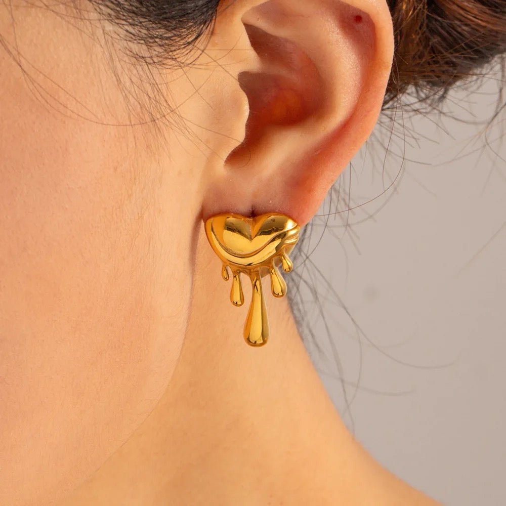 Melting Heart Studs - Anuka Studio