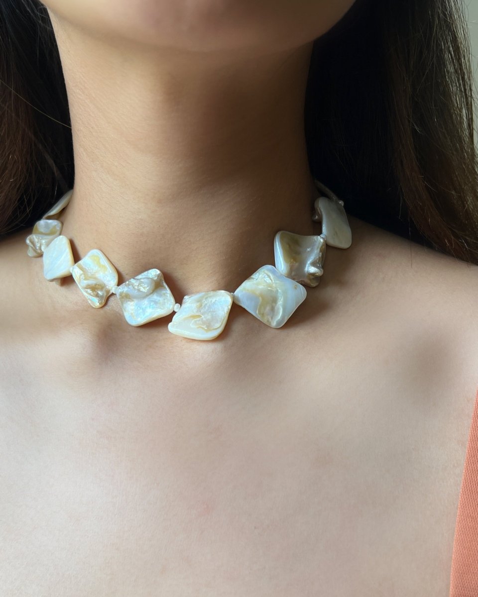 Mother of Pearl Choker - Anuka Studio