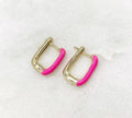 Pink Huggies Hoop Earrings