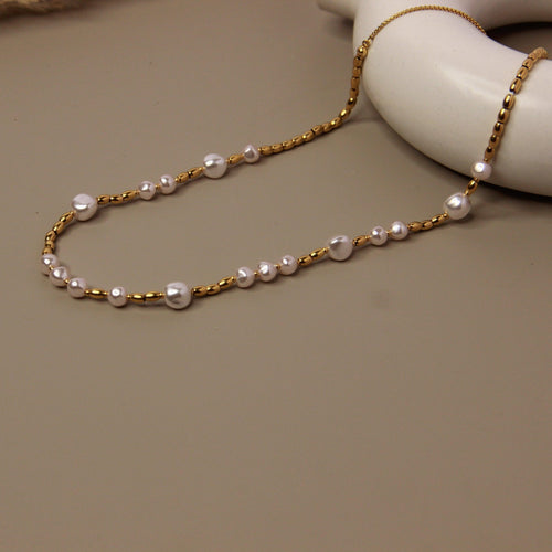 Aurora Pearl Bead Necklace