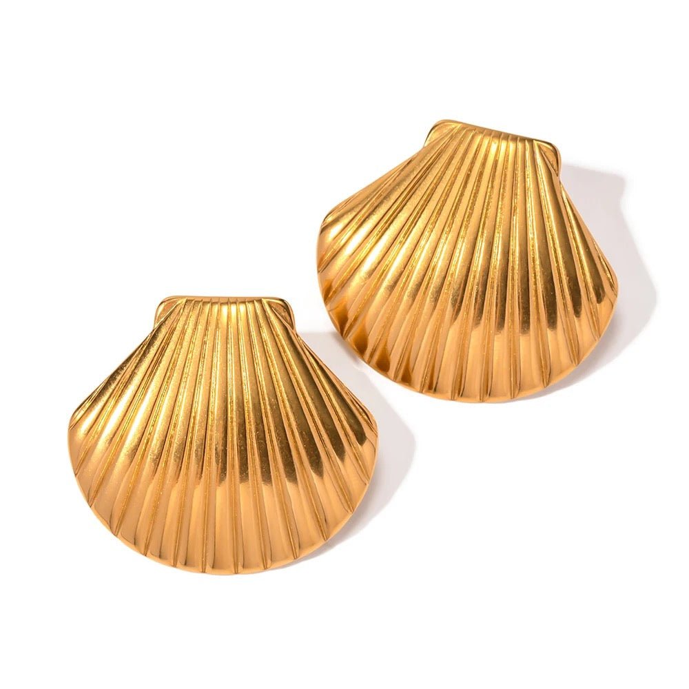 Shell Statement Stud Earrings - Anuka StudioEarrings