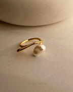 Sleek Pearl Ring - Anuka StudioRings
