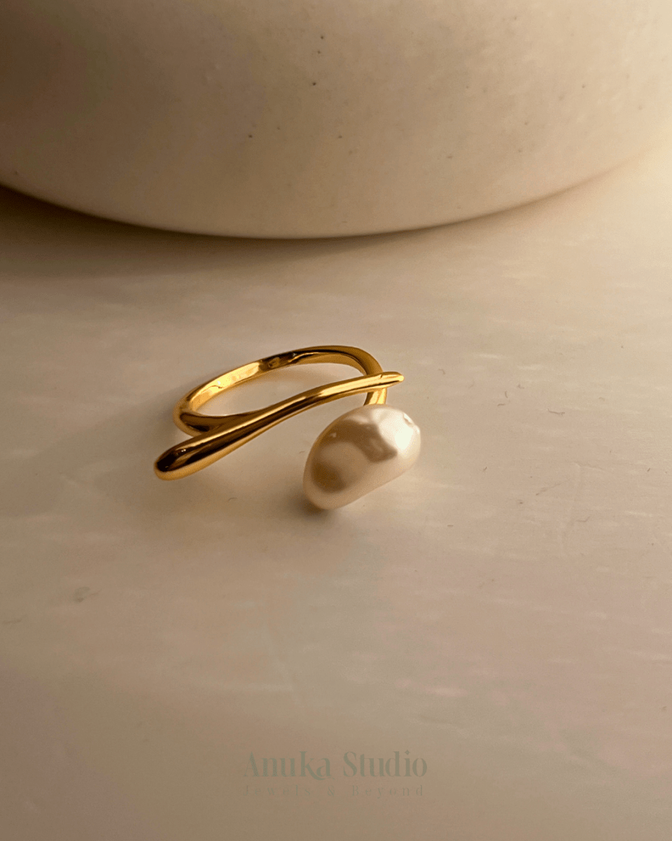 Sleek Pearl Ring - Anuka StudioRings
